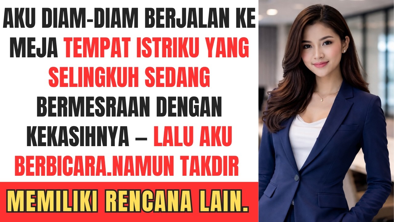 Aku diam-diam berjalan ke meja tempat istriku yang selingkuh sedang bermesraan dengan kekasihnya