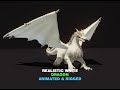 Realistic White Dragon Animated 3d Model