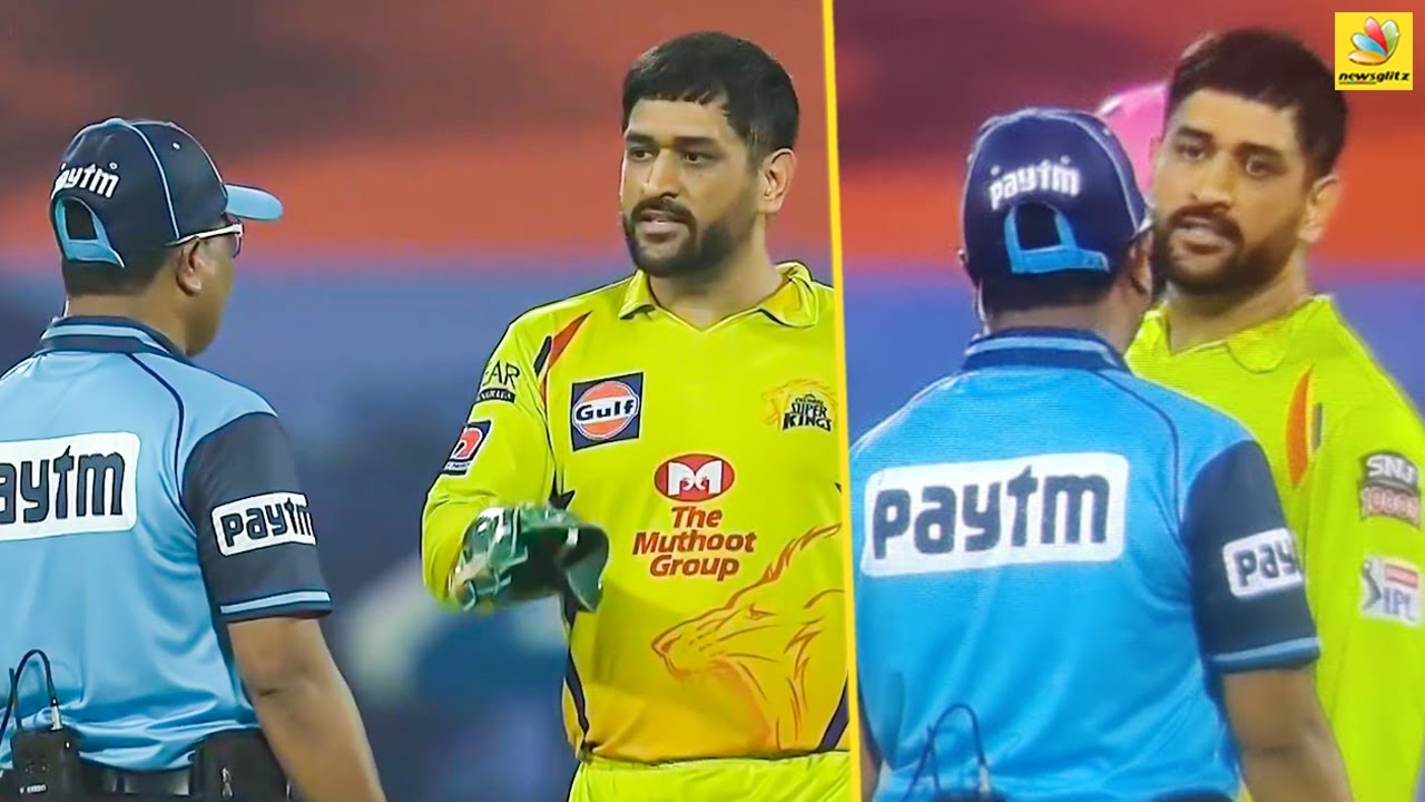 Dhoni Loses His Cool After Another Umpiring Decision CSK Vs RR 