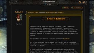 12 Years Of Runescape!