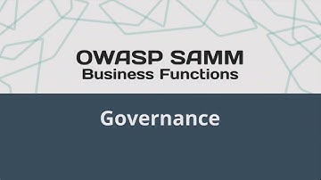 OWASP SAMM Governance