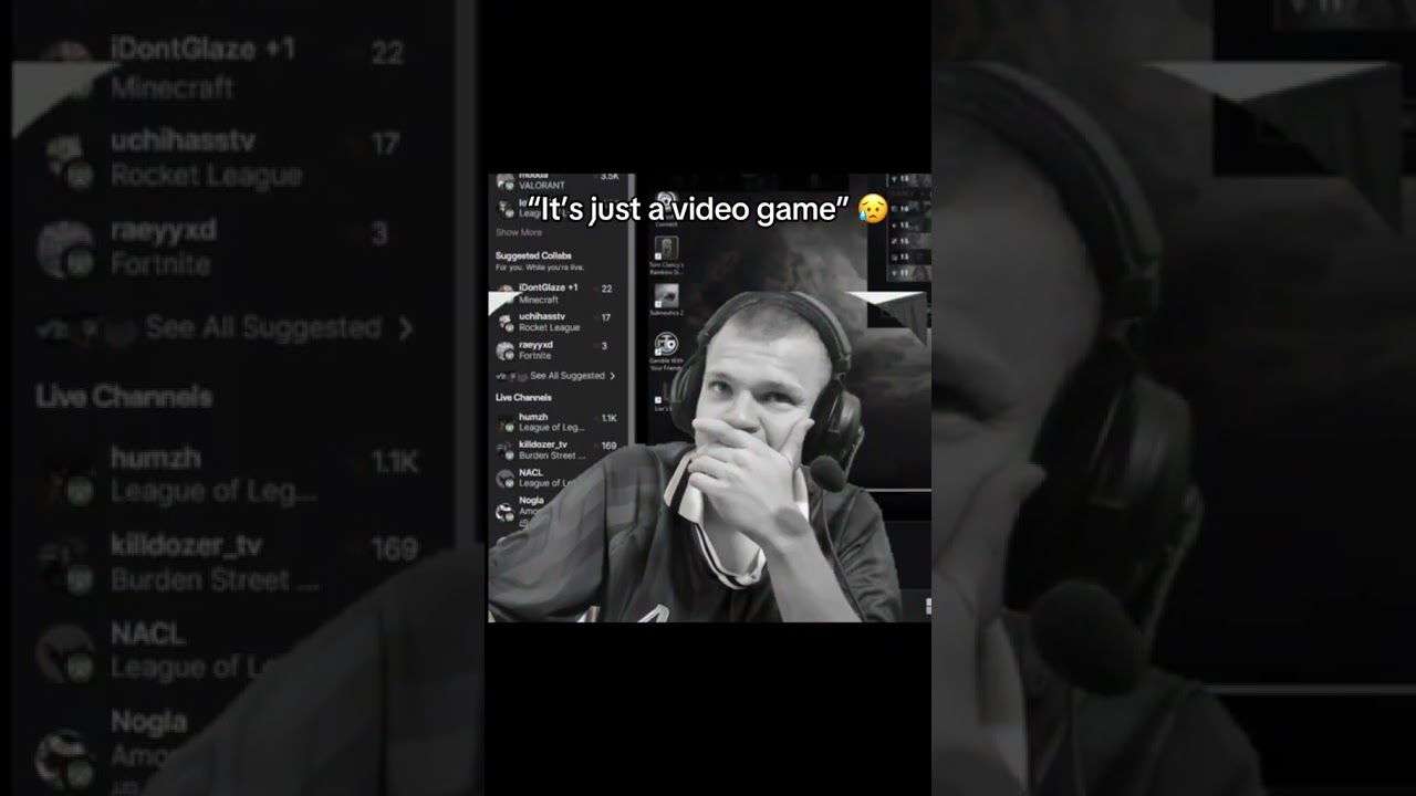 "It's just a video game😬"