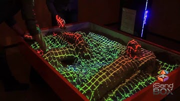 Picking up of interactive sandbox iSandBOX colourful modes