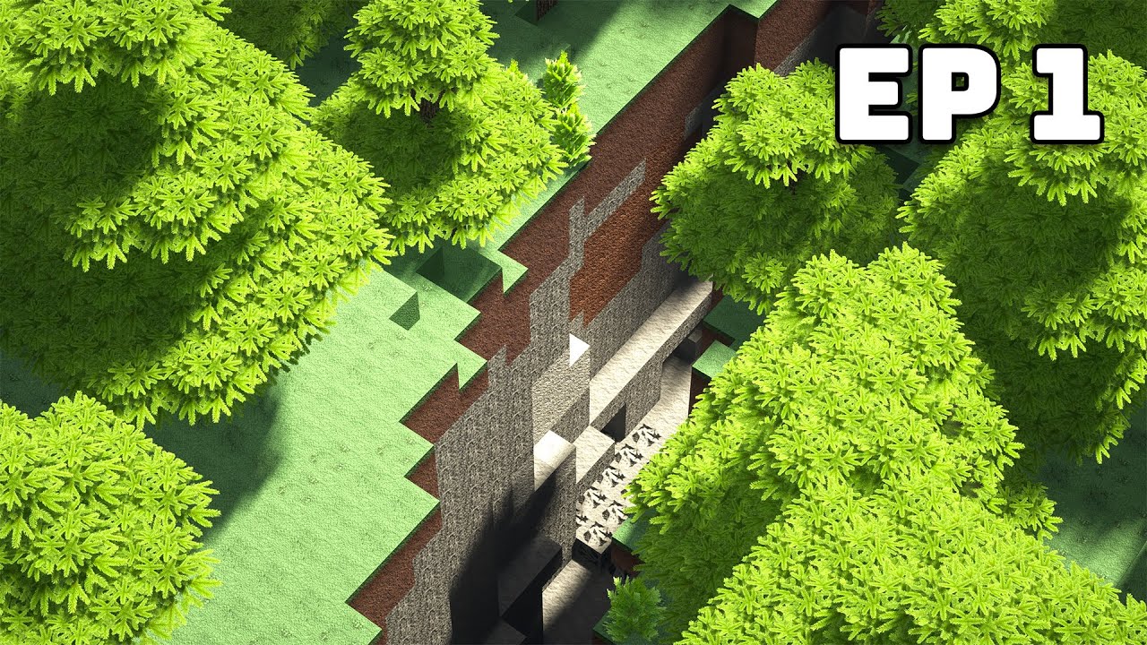 Minecraft Survival with Ray Tracing ON - EP 1 | Realism Mats̃Lv`[摜