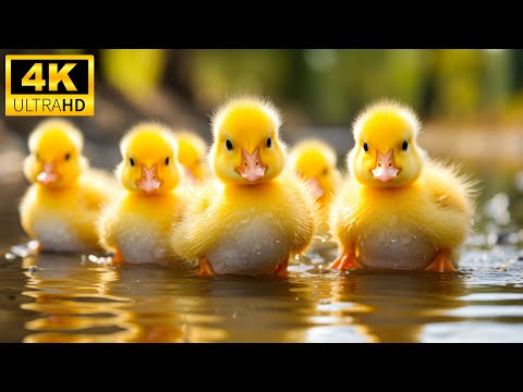 Baby Animals 4K - The Magical World Of Cute Young Animals With Relaxing Music (Colorfully Dynamic)