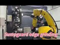 Robotic Edge Grinding for Motorcycle Sump Guard | Automated Finishing Solution for Skid Plates