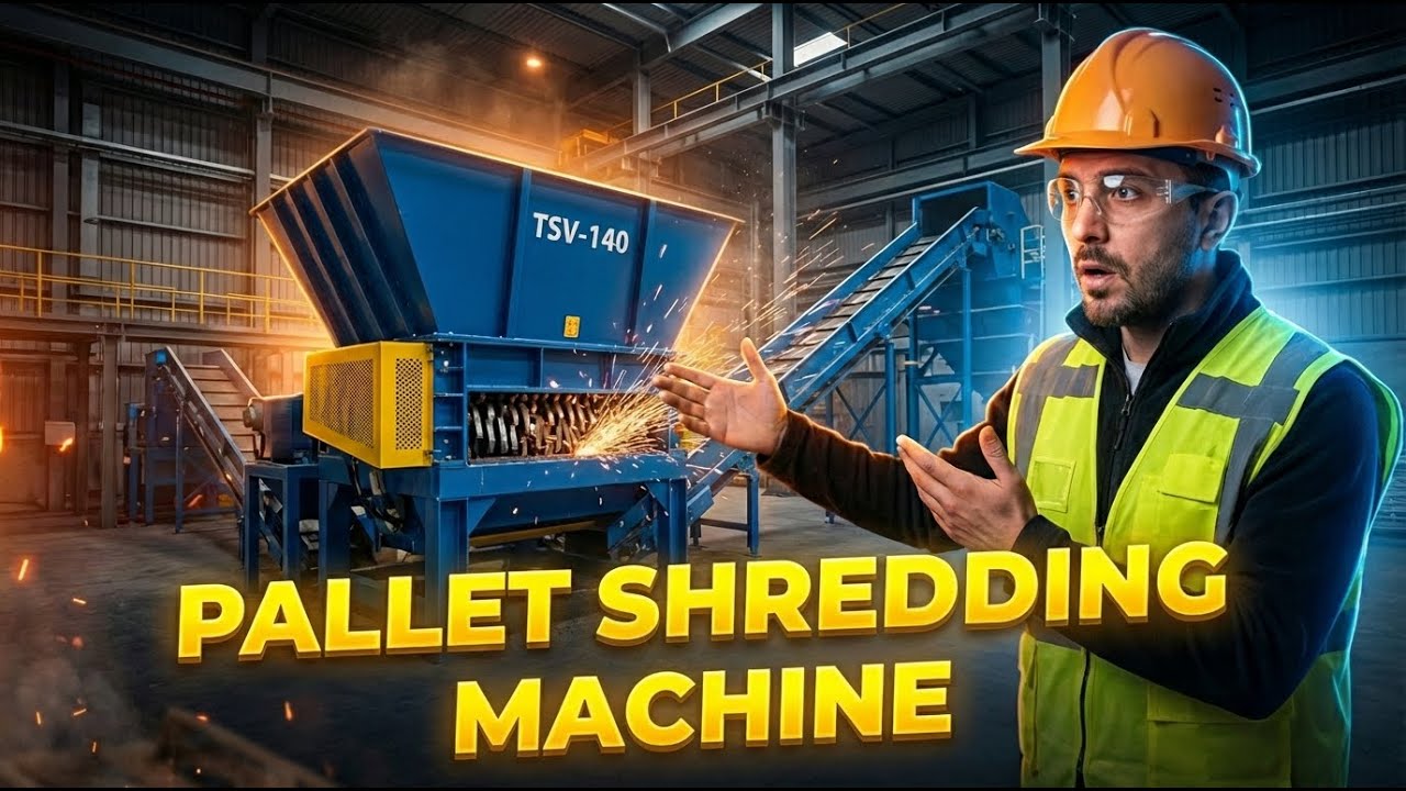 Industrial Pallet Shredder: TSV-140 Advanced Recycling Systems by MT Makina