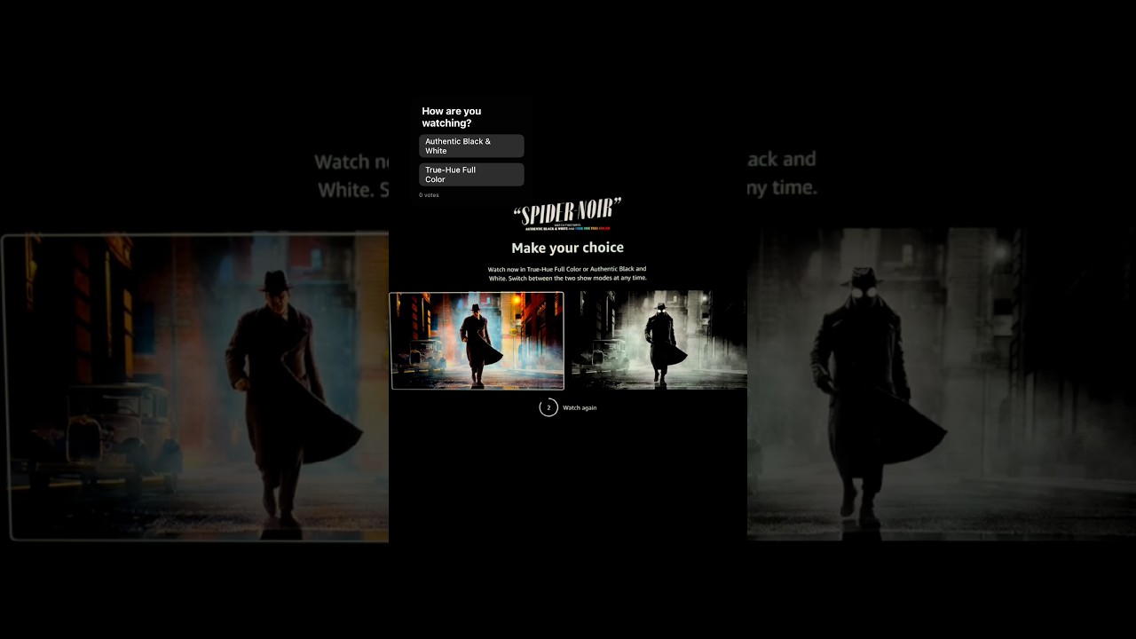 Spider-Noir Lets You Switch Between Authentic Black & White and True-Hue Full Color