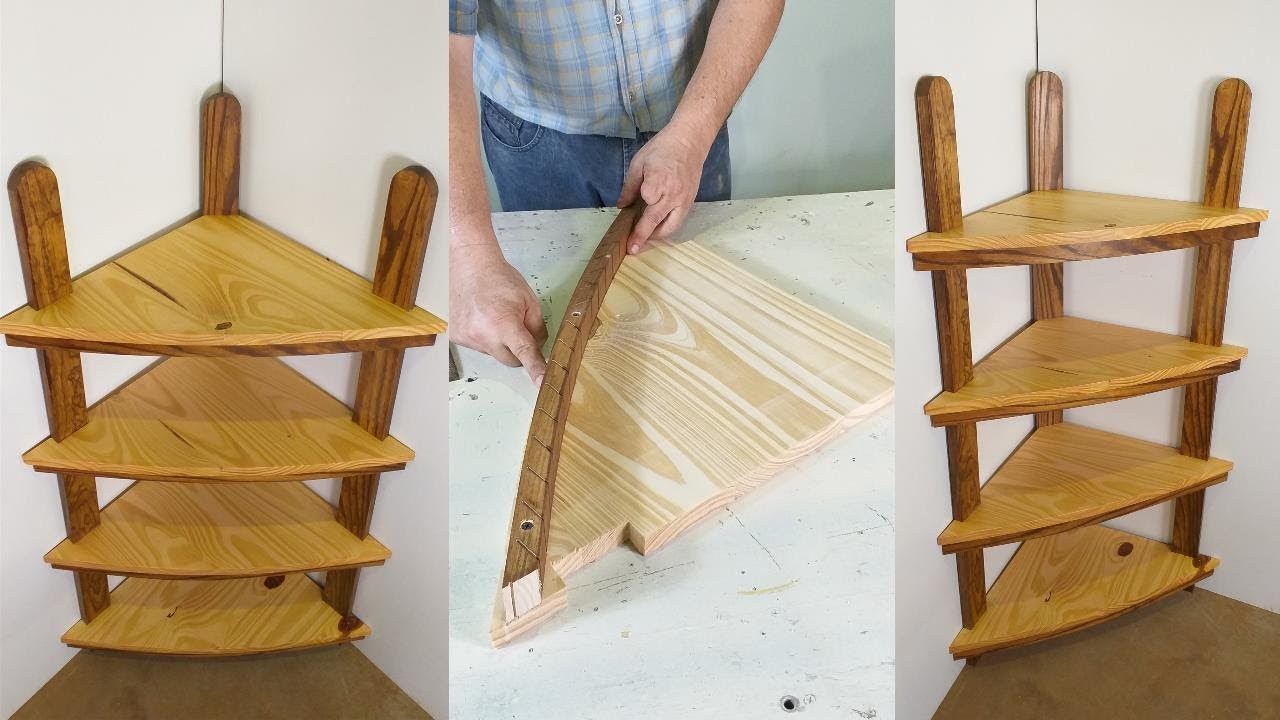 ESQUINERO DE MADERA FRENTE CURVO PASO PASO - TUTORIAL DE CARPINTERÍA - YouTube