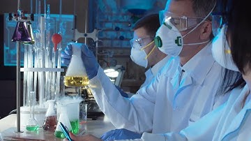 Scientists Work In A Lab Stock Video