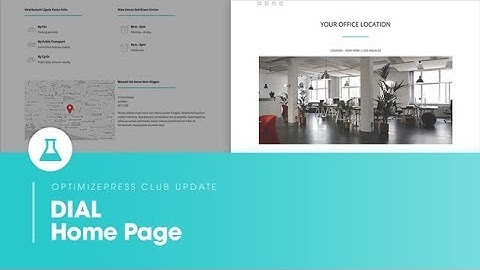 OptimizePress Club: Dial - Home Page Template