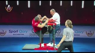 2023 World Armwrestling Championship 90 Kg Masters Left Arm Final Ünal Türker Malkhaz Khvedelidze
