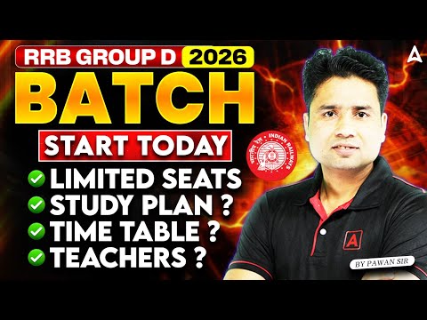 RRB GROUP D 2026 | Batch Start Today | RRB Group D Preparation Strategy 2026 | By Pawan Sir