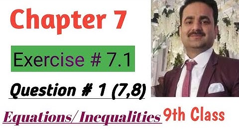 9th Math Class 9 || chapter 7 ||Exercise 7.1 ||Question 1 (7,8)  || @by Sikandar Ali