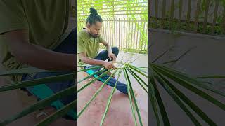 “Handmade Coconut Leaf Hat Process” | Traditional Handmade Craft | #craft #shorts
