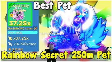 Noob With RAREST Rainbow 250M SECRET Pet In Clicker Simulator Roblox *37SX POWER*