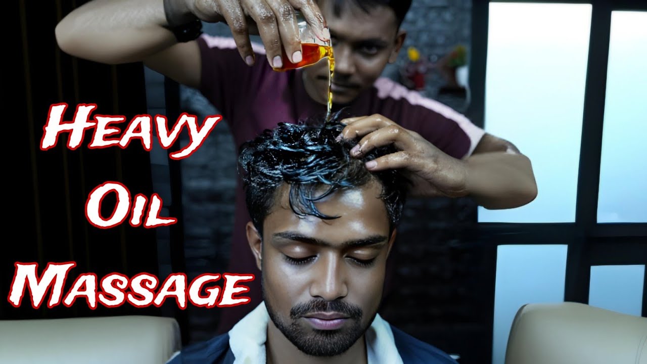 Huge Oil Head Massage | ASMR Heavy Oil Head Massage | Head Scratching With Lots Of Oil | Neck Crack