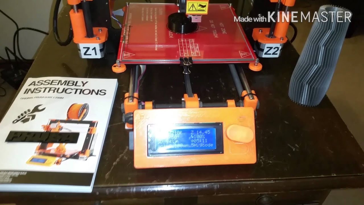 Original Prusa i3 kit with LCD 1.75mm 3D printer review - YouTube