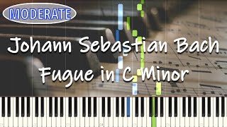 Johann Sebastian Bach - Fugue in C Minor | MODERATE Piano Tutorial (BWV 847)