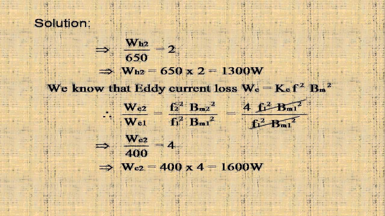 Problems on transformer losses - YouTube