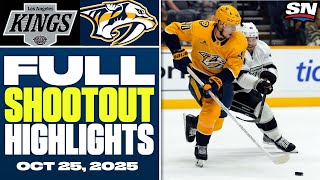 Los Angeles Kings At Nashville Predators Full Shootout Highlights - October 25, 2025