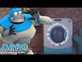 Arpo the robot  washing machine disaster  cartoon compilation  funny cartoons for kids
