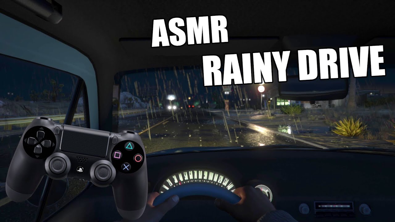 GTA 5 ASMR | Relaxing Late Night Drive Through Los Santos (Ambient sounds, Gum & Controller)