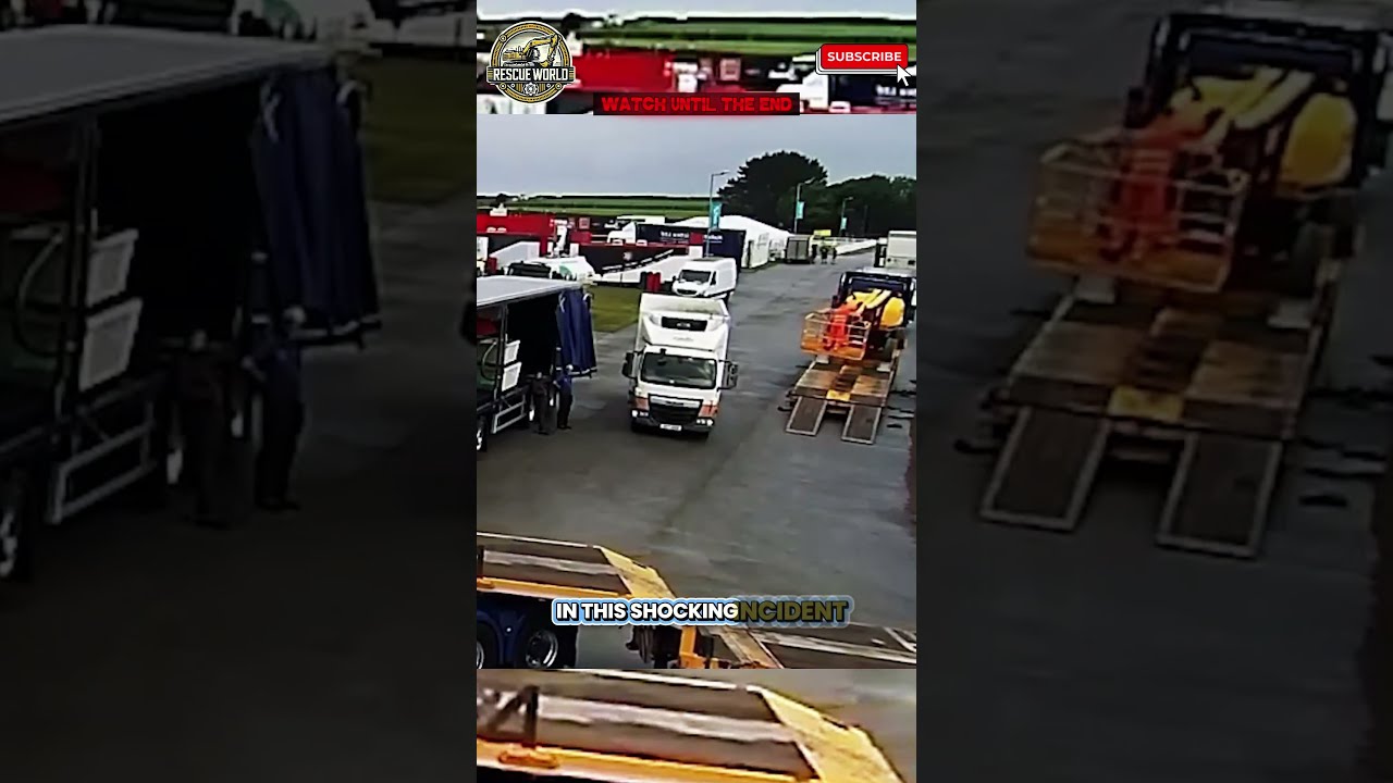 Crane Topples Worker Thrown Into The Air During Major Event Setup Fails News Viralvideo