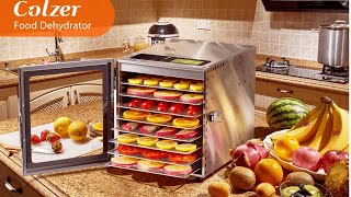 COLZER Food-Dehydrator Machine, 8 Stainless Steel Trays (67 Recipes)  Dehydrator for food and Jerky, Food-Dryer Machine for Home Use, Dryer for  Fruit, Meat, Dog … in 2023