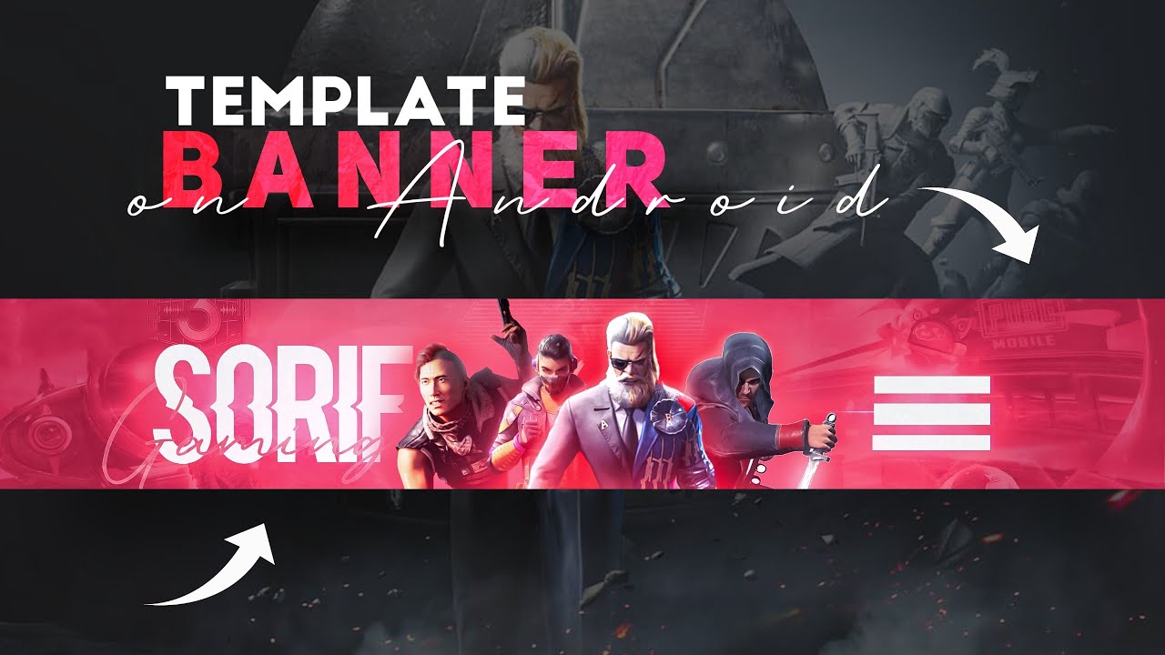 ? Banner template! FREE DOWNLOAD, Make This Amazing pubg Gaming YouTube  banner on Android, pixellab - YouTube