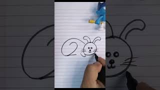 تعليم رسم أرنب من رقم 20 سهله جدا وبسيطه يلا جربوها