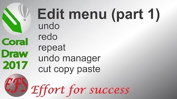 Corel draw 2017  class 66 edit menu undo redo repeat undo manager cut copy paste Urdu/Hindi