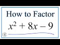 Factoring Quadratic Equations Concepts