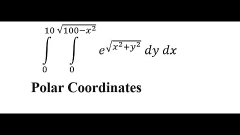 Evaluate the iterated integral by converting to polar coordinates: ∫∫ e^√(x^2+y^2) dydx - Techniques