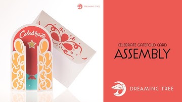 SVG File - Celebrate Gatefold Card - Assembly (For Cricut, Silhouette, and ScanNCut)
