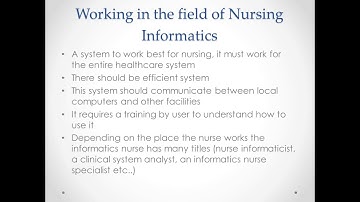 Health and Hospital Information System - Nursing Informatics