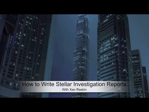 How to write a brief preliminary investigation report