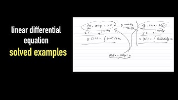 linear differential equation examples | upsc maths optional | iitjam maths | GATE mathematics