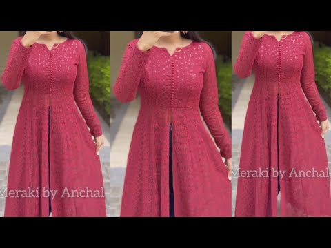 Front slit cut kurti cutting and stitching. Front slit Long Kurtis. #kurti#dress#design  👍👍👍🌹🌹. - YouTube