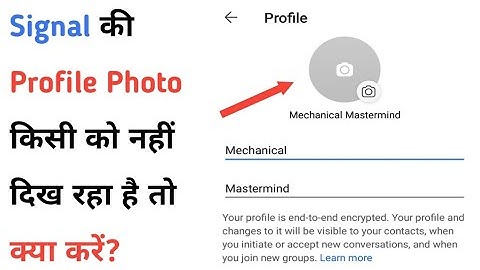 How To Fix Signal Profile Picture Problem | signal app profile picture not showing