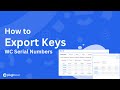 How to Export Keys in WC Serial Numbers | WooCommerce | PluginEver