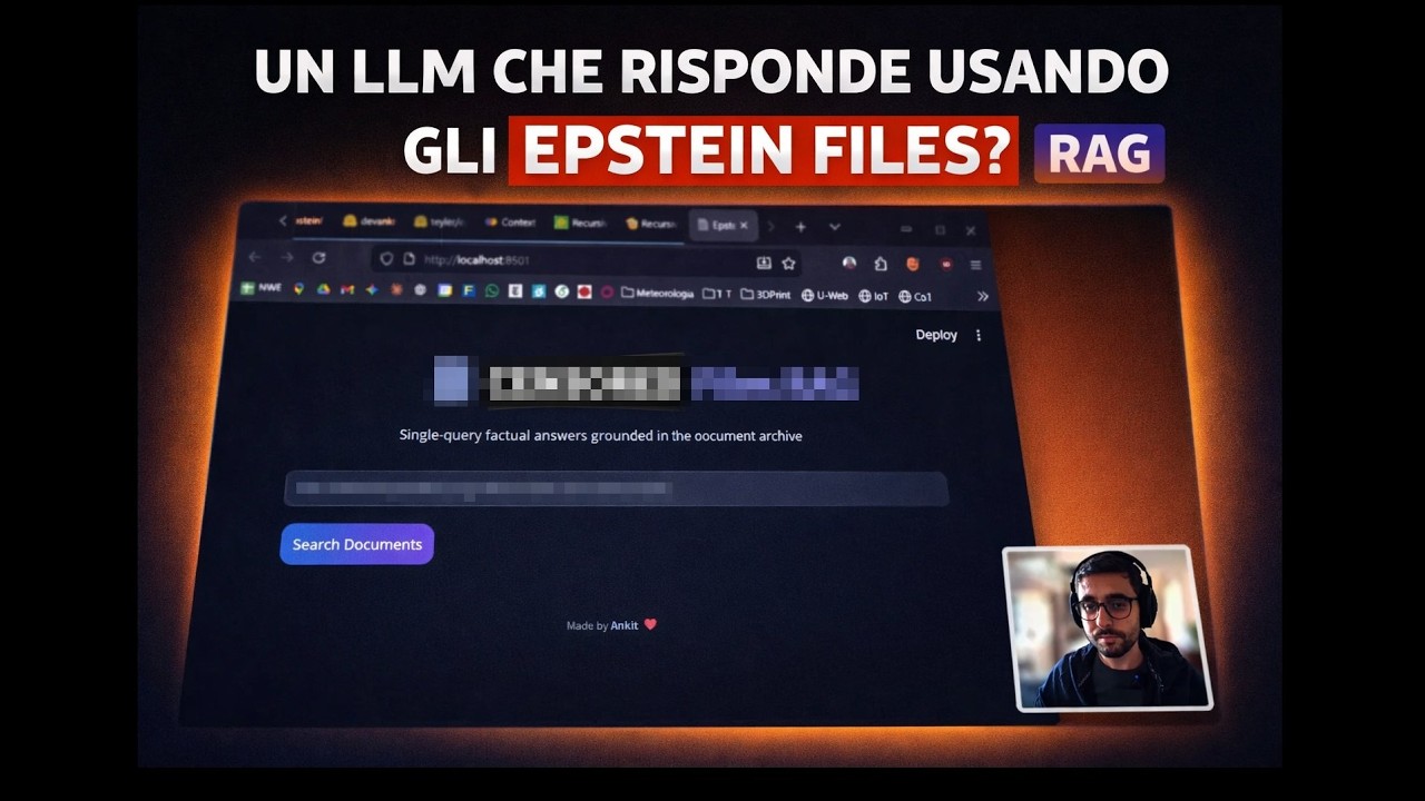 RAG: come far “ragionare” un LLM sui tuoi documenti | Esempio su Epstein files