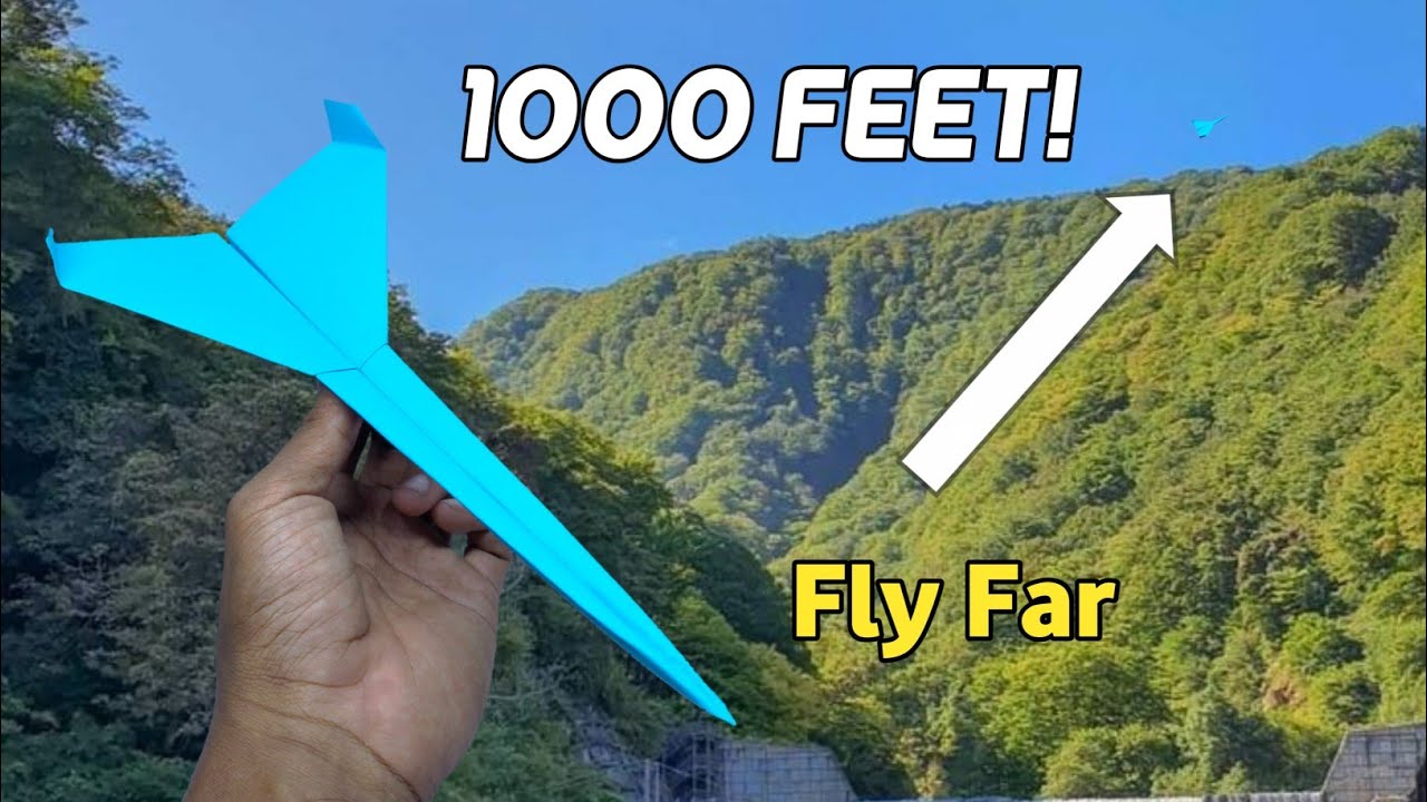 Paper Planes 1000 FEET, how to make a paper airplane that flies far ...