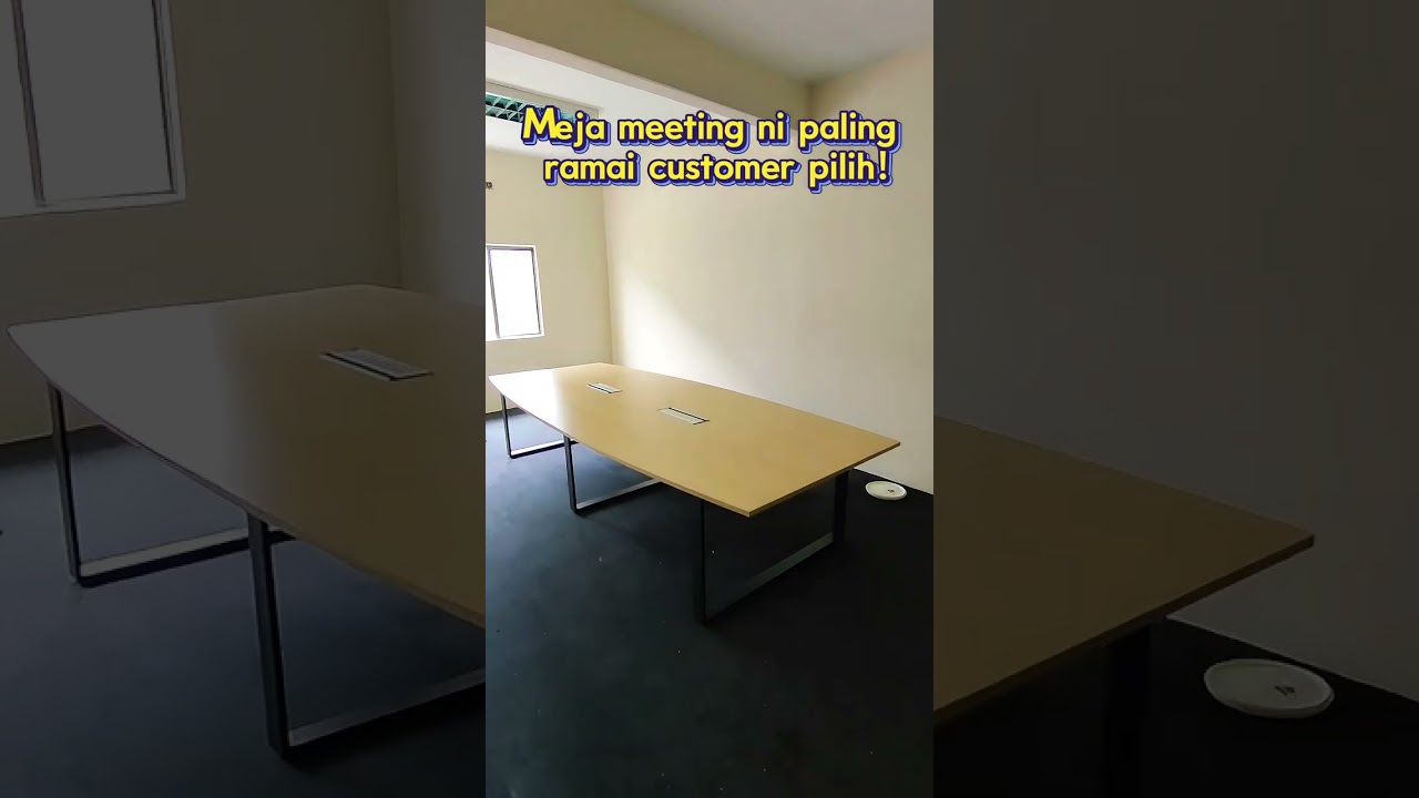 Product Showcase 127 : Boat Shape Conference Table With O Shape Metal Leg