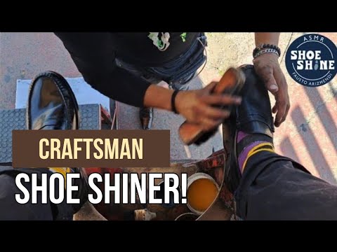 S8E24 craftsman shoe shiner #ASMR #shoeshine #faustoarizmendi