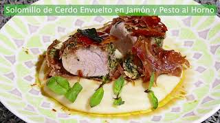 🥩 Solomillo de Cerdo al Horno Envuelto en Jamón Serrano y Pesto de Albahaca 🌿 ¡RIQUÍSIMO! 😋