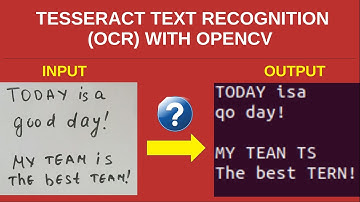 Tesseract | Text Recognition with Opencv