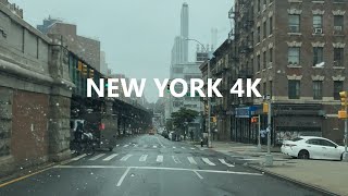 4K New York - Rain Day - Driving tour of Manhattan ( Broadway )