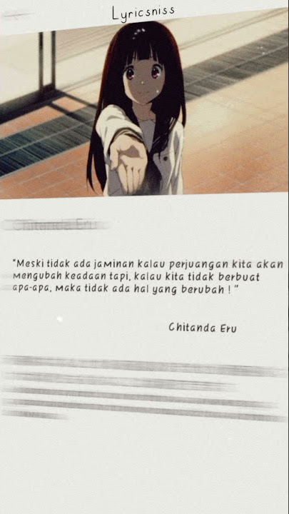 chitanda eru // quotes anime 30 detik