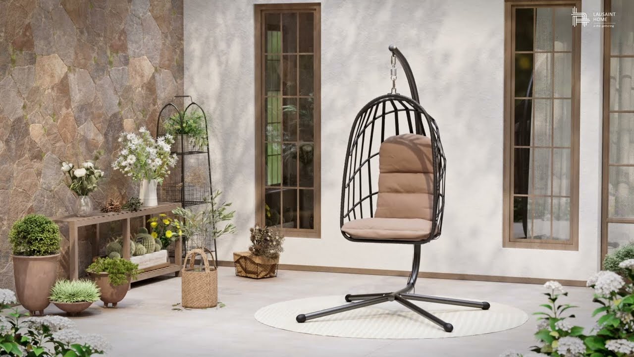 LAUSAINT HOME Foldable Swing Egg Chair – Your Portable Oasis!